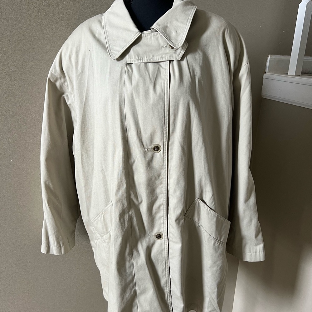 Vintage Elegant Cream Trench Coat